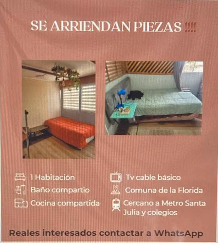 Arriendo de piezas