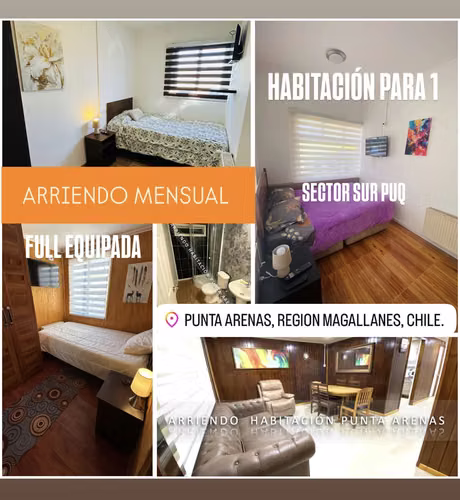 ARRIENDO HABITACION MENSUAL PUNTA ARENAS